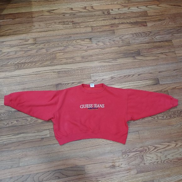 Vintage 80's GUESS? Loose Fit Belly Top - Picture 1 of 7